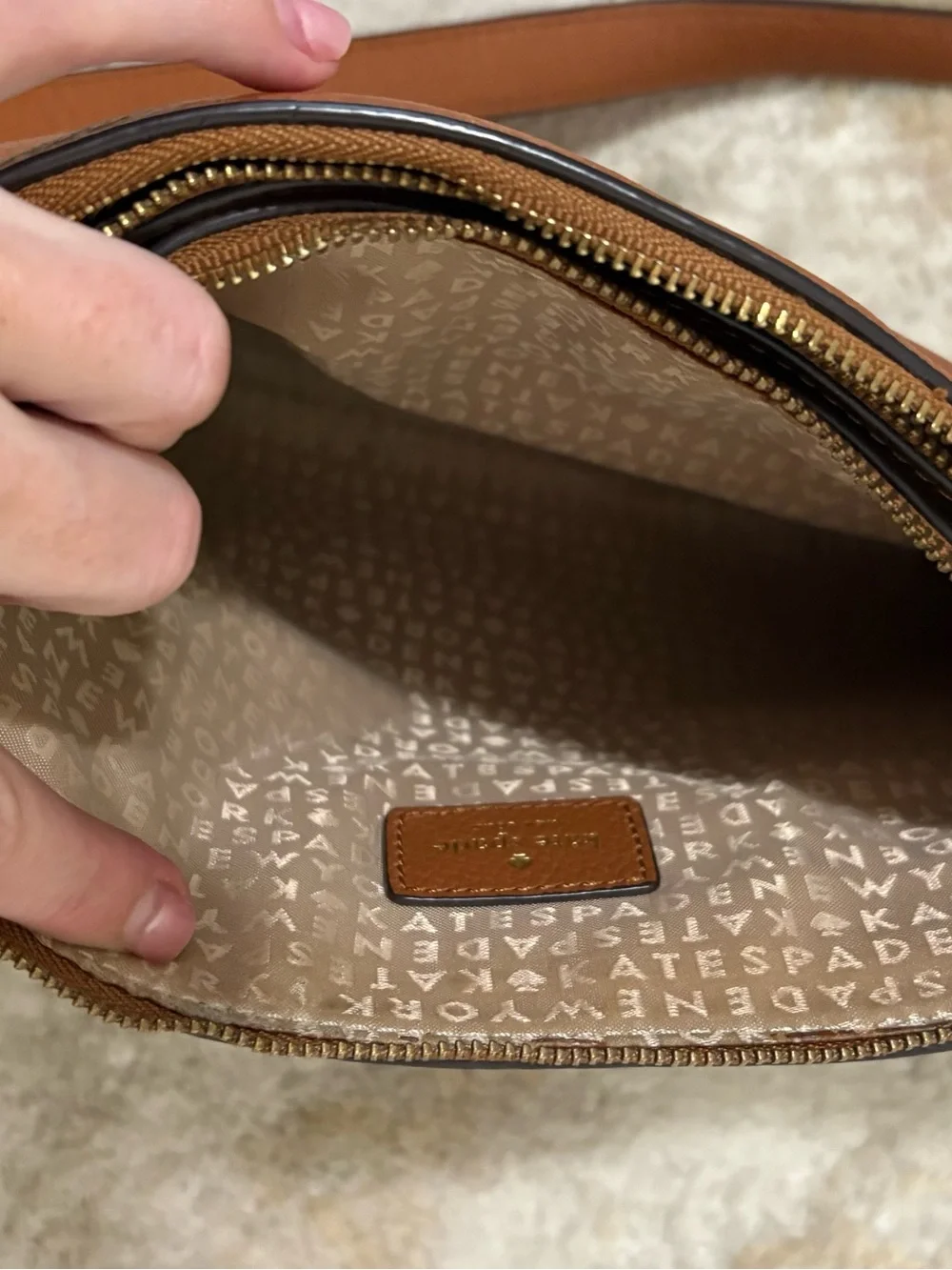 kate spade Cognac Leather Crossbody with Matching Wallet